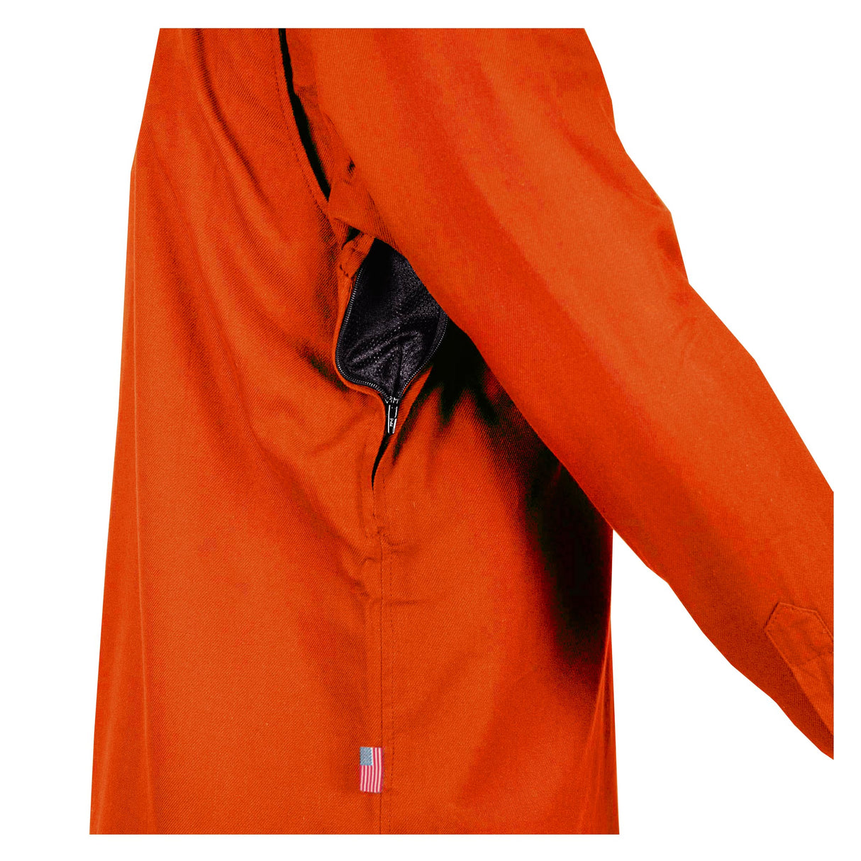 Protective Flannel Shirt - Orange Solid with Pads