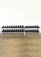 Three Tier 12 Pairs Dumbbell Rack - Muscle D Fitness - Commercial Grade 3 Tier Dummbbell Rack