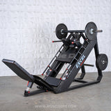 Excel Linear Hack/Leg Press - Muscle D Fitness - Plate Load Hack Squat Combo - Weight Storage Pegs - Adjustable Foot Plate / Back Pad