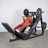 Excel Linear Hack/Leg Press - Muscle D Fitness - Plate Load Hack Squat Combo - Weight Storage Pegs - Adjustable Foot Plate / Back Pad