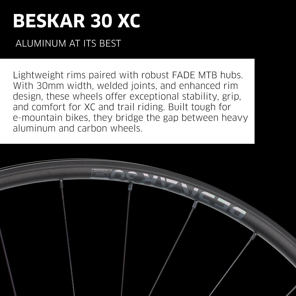 NEWMEN - Wheel (Front) - Beskar 30 Light | Cross Country - [D]