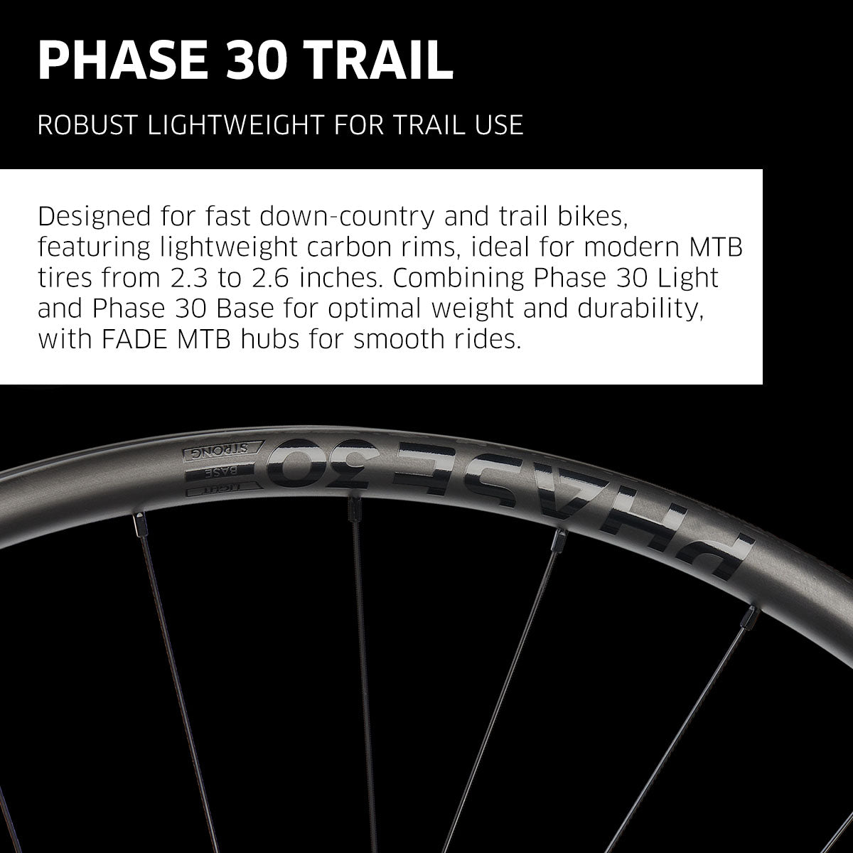 NEWMEN Front Wheel Phase 30 - Base 29" 28h FADE SP 6B 15x110 - Trail