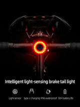 ROCKBROS 1000 Lumen Front Bike Light + Smart Brake & Tail Light Q5 Set