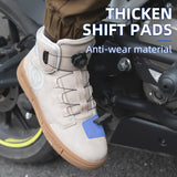 ROCKBROS Motorcycle Shoes, Anti-Slip, Breathable Leather Riding Boots for Men
