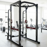 Power Cage - Muscle D Fitness - Commercial Squat Rack - Functional Pull-Up Bar - 10 Weight Storage Pegs - Power Rack