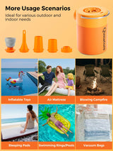Qunature Mini Electric Pump 1500mAh for Air Bed Mattress,Pool Floats,Swimming Ring,Vacuum Storage Bags