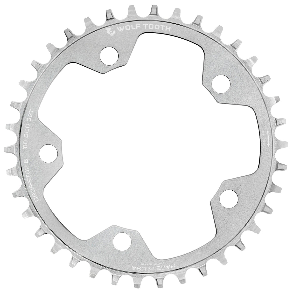 110 BCD Gravel / CX / Road Chainrings - Raw Silver
