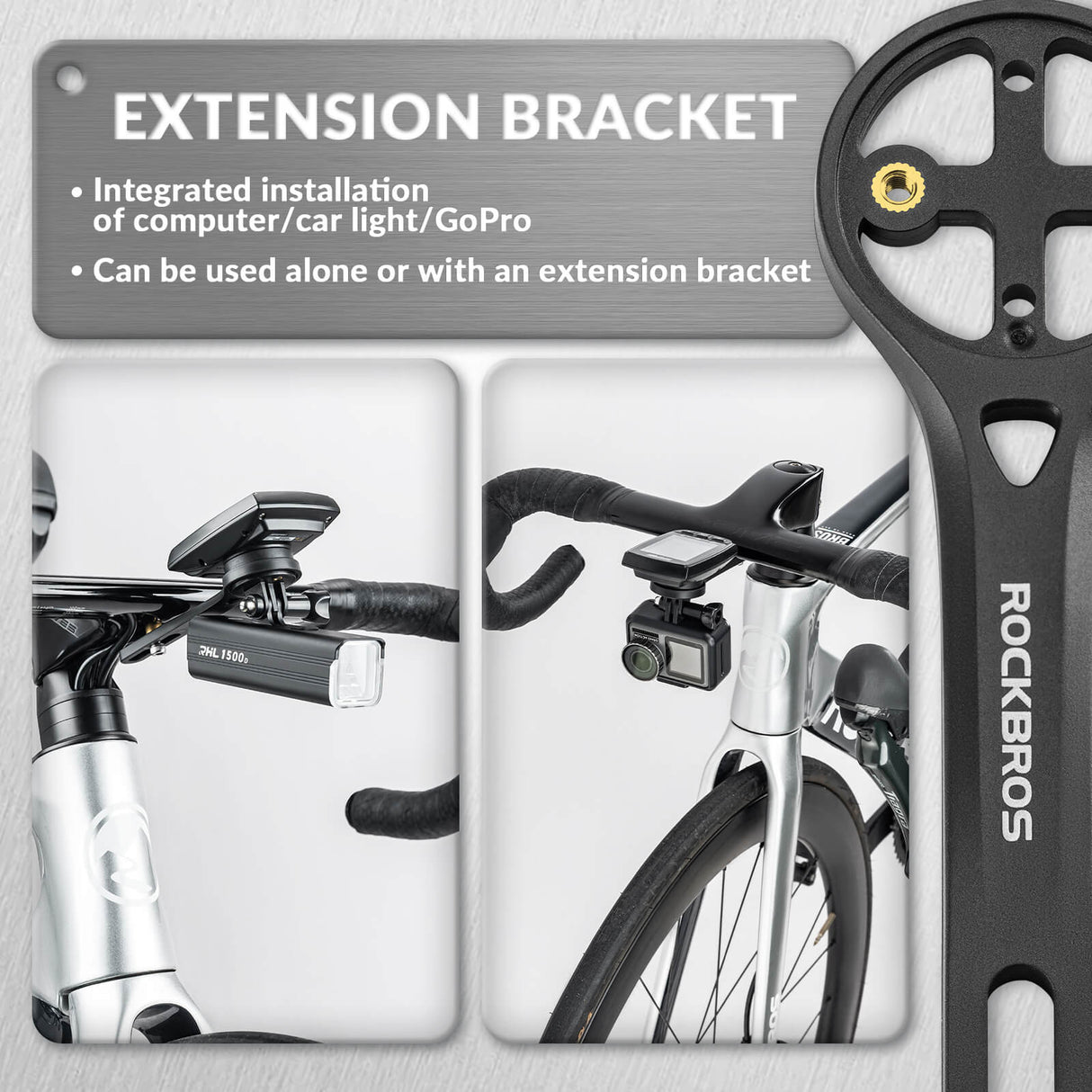 ROCKBROS Bicycle Computer Mount Compatible with Sport Camera Adapter