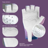ROCKBROS Half-Finger Women Cycling Gloves Shock-Absorbing