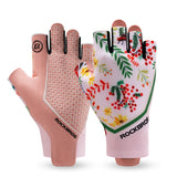 ROCKBROS Half-Finger Women Fingerless Cycling Gloves Summer