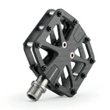 ROCKBROS Carbon Fiber Bike Pedals Lightweight 3-Bearing Non-Slip 9/16" Wide Flat