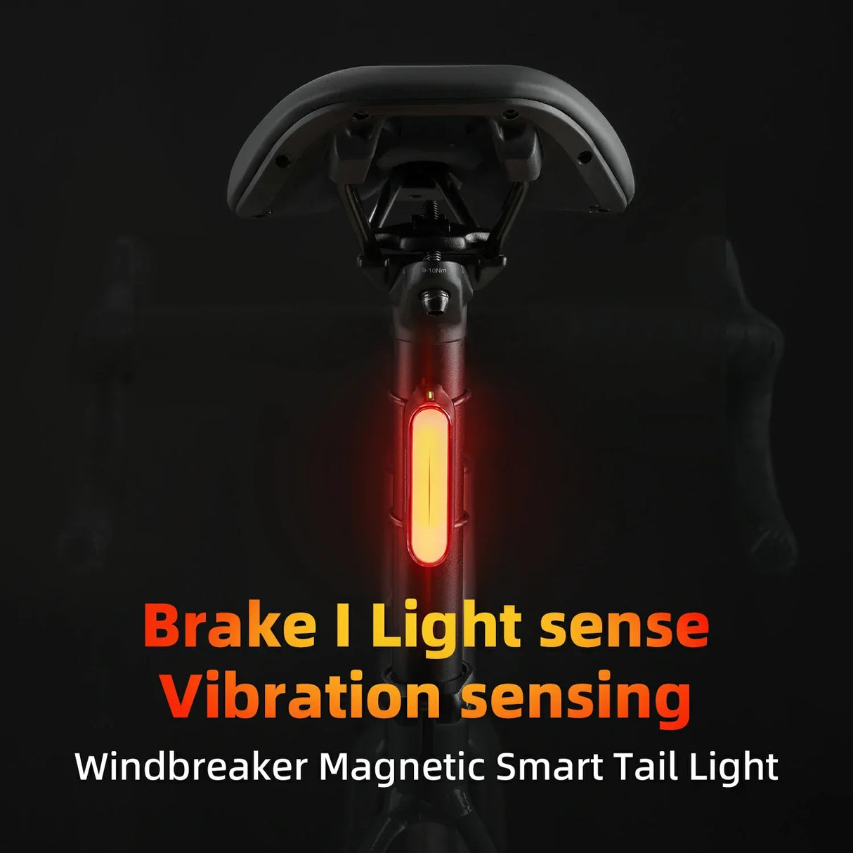 ROCKBROS Magnetic Smart Tail Light with Brake Sensing  IPX6 Waterproof