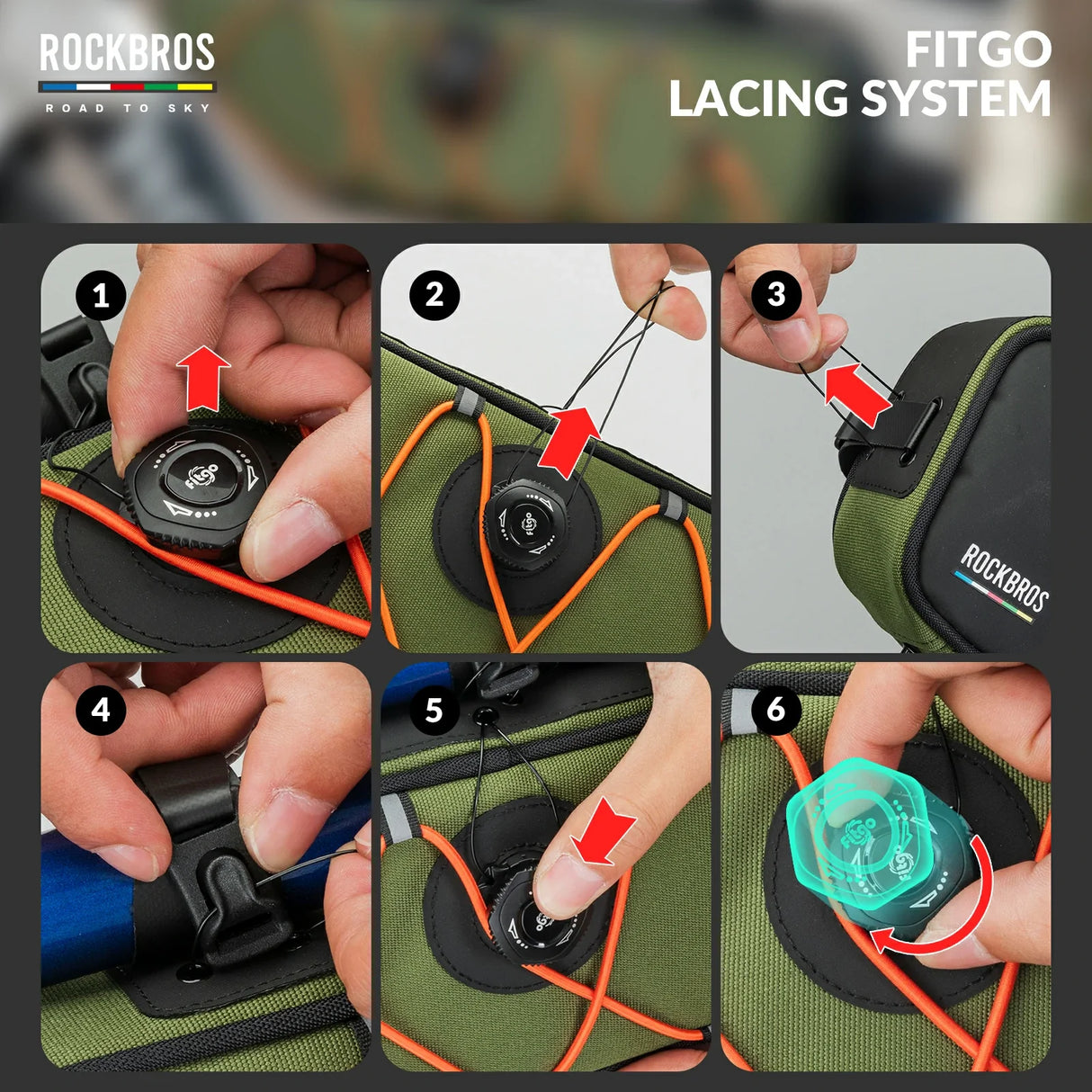 ROCKBROS Bike Triangle Bag-Road to sky