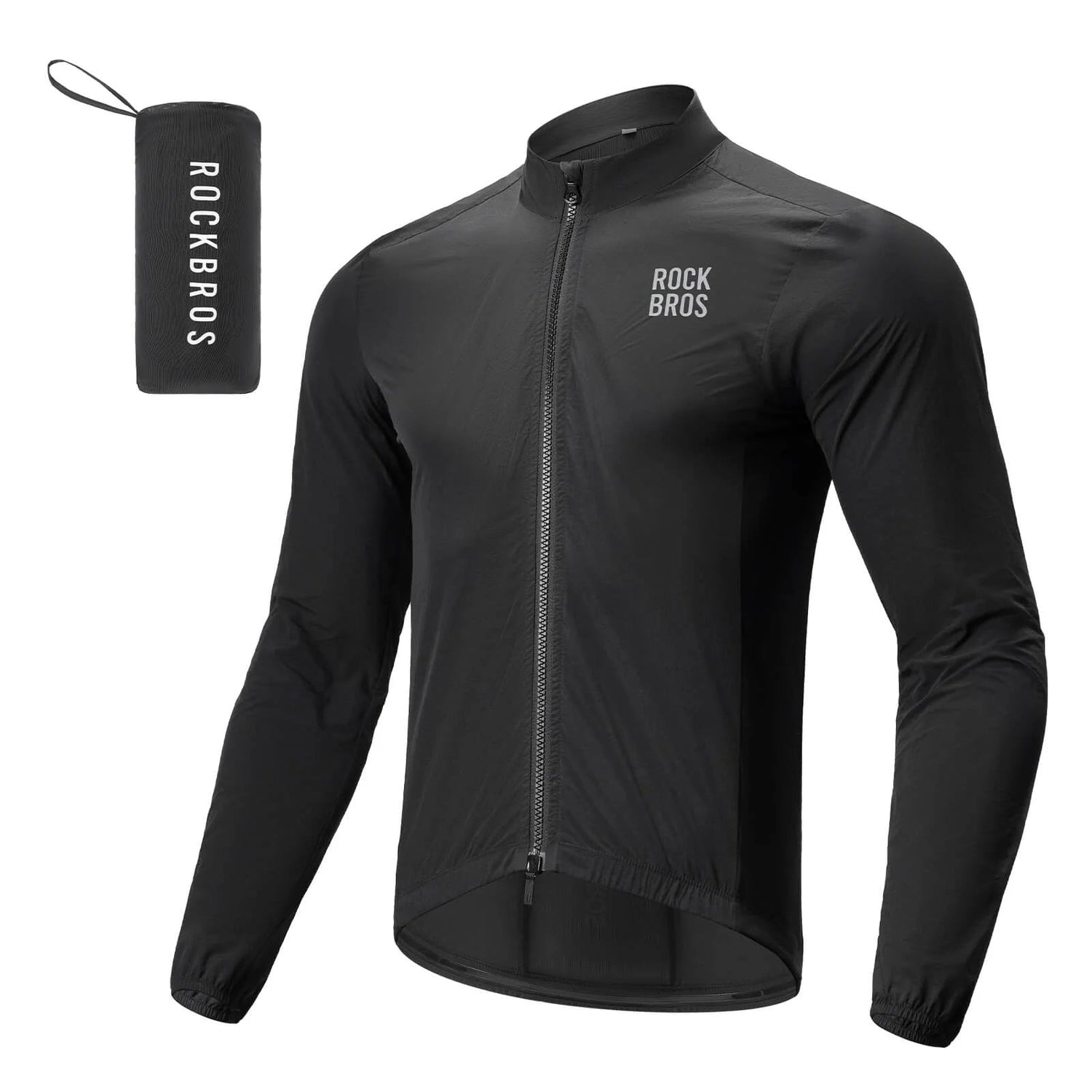 Cycling Windbreaker Jacket Foldable Long-Seeved