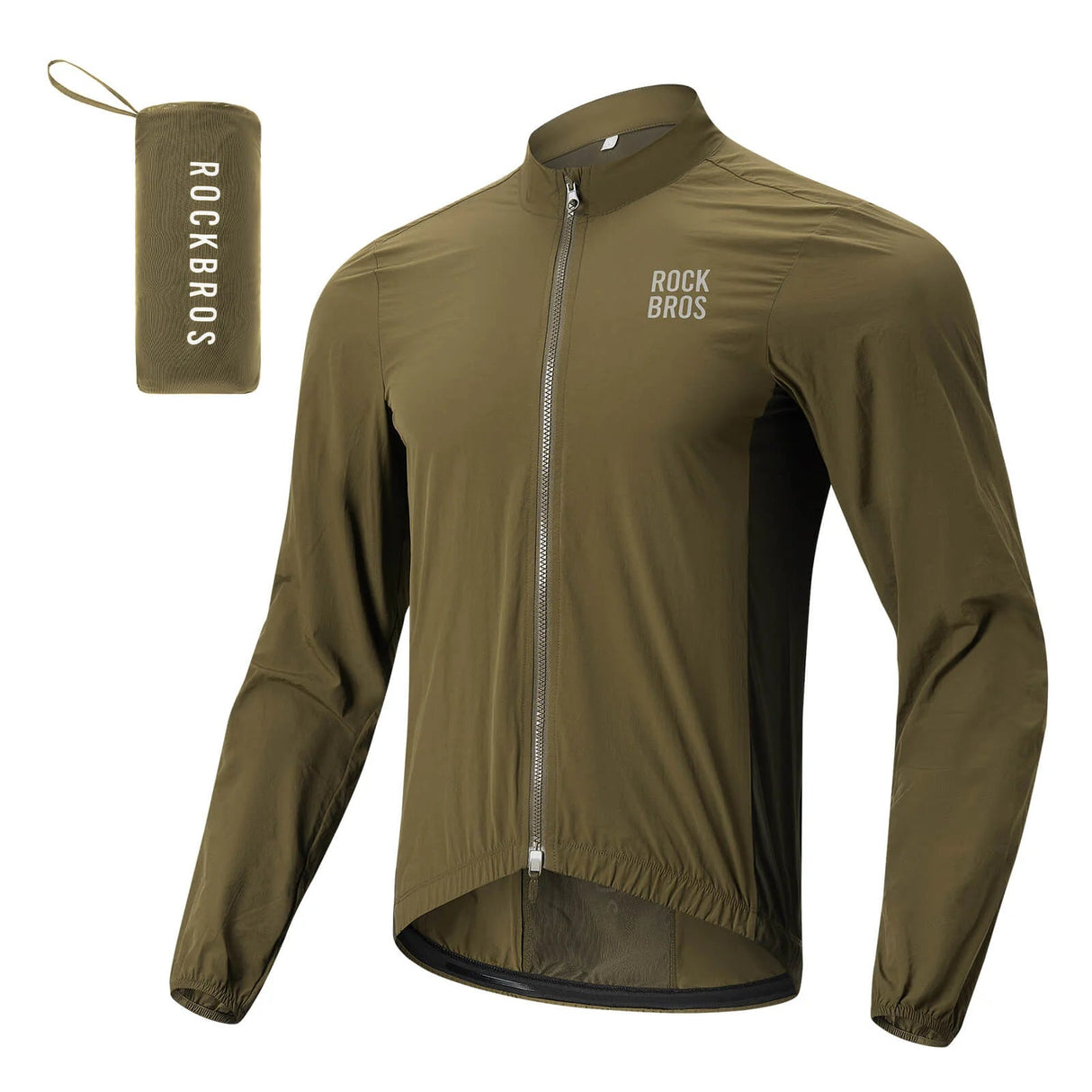 Cycling Windbreaker Jacket Foldable Long-Seeved