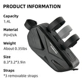 ROCKBROS 076 Hard Shell Bike Top Tube Frame Bag Pouch 1.4L