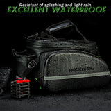 ROCKBROS Bike Rear Rack Bag Waterproof Multifunctional Bike Trunk Bag