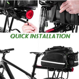 ROCKBROS Bike Rear Rack Bag Waterproof Multifunctional Bike Trunk Bag