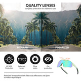 ROCKBROS Kids Polarized Cycling Sunglasses UV400 Bike Glasses