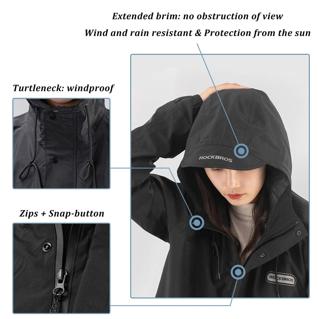 Waterproof Raincoat & Overtrousers for Men Women with Reflective