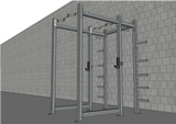 TGrip Commercial Full Power Rack Set - 3x3 Steel - Functional Multi-Grip Pull-Up - Plate Storage - J-Hooks