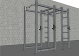 TGrip Commercial Rack and a Half - 3x3 Steel - Functional Multi-Grip Pull-Up - Plate Storage - J-Hooks