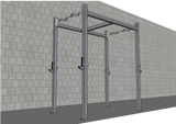 Kit TGrip Commercial 4' Wide Rig - 3x3 Steel - Functional Multi-Grip Pull-Up - Sandwich Style J-Hooks