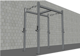 Kit TGrip Commercial 4' Wide Rig - 3x3 Steel - Functional Multi-Grip Pull-Up - Sandwich Style J-Hooks