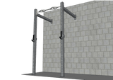 TGrip Commercial 4' Wall Mount Rig Weight Set - 3x3 Steel - Functional Multi-Grip Pull-Up - Sandwich Style J-Hooks