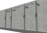 TGrip Commercial 14' Low Profile Wall Mount Rig - 3x3 Steel - Functional Multi-Grip Pull-Up - Sandwich Style J-Hooks