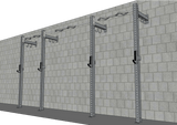 TGrip Commercial 14' Low Profile Wall Mount Rig - 3x3 Steel - Functional Multi-Grip Pull-Up - Sandwich Style J-Hooks