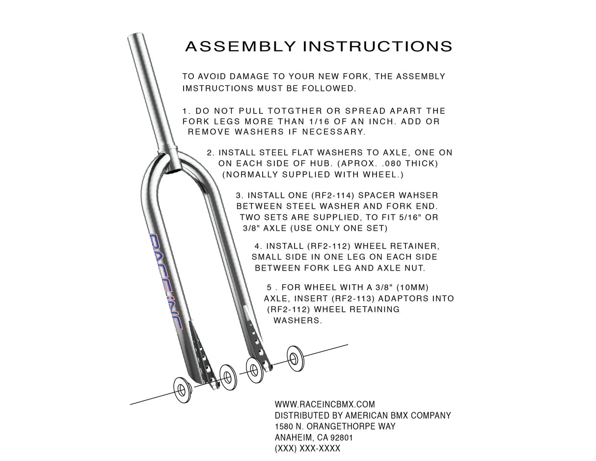 Cook Bros Racing Fork Washers