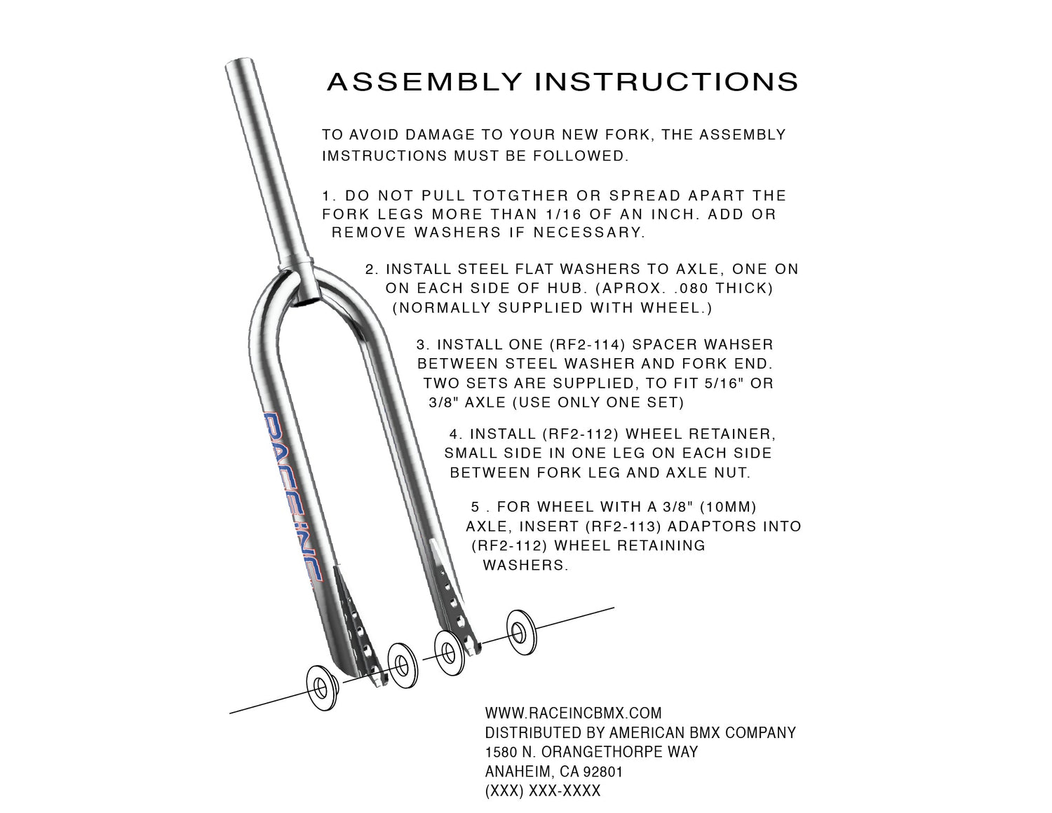 Cook Bros Racing Fork Washers