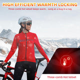 ROCKBROS Men's Long Sleeve Cycling Jersey with full zipper rear pockets perfect fit for outdoor sports