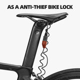 ROCKBROS Lightweight Helmet Lock, Resettable Combination Cable Lock for Bike & Luggage