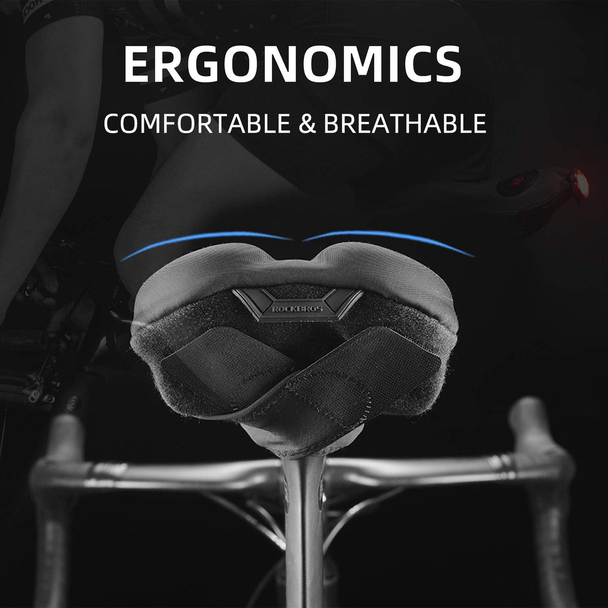 ROCKBROS Gel Bike Seat Cushion Padded Narrow Cover for Peloton Spin Bikes