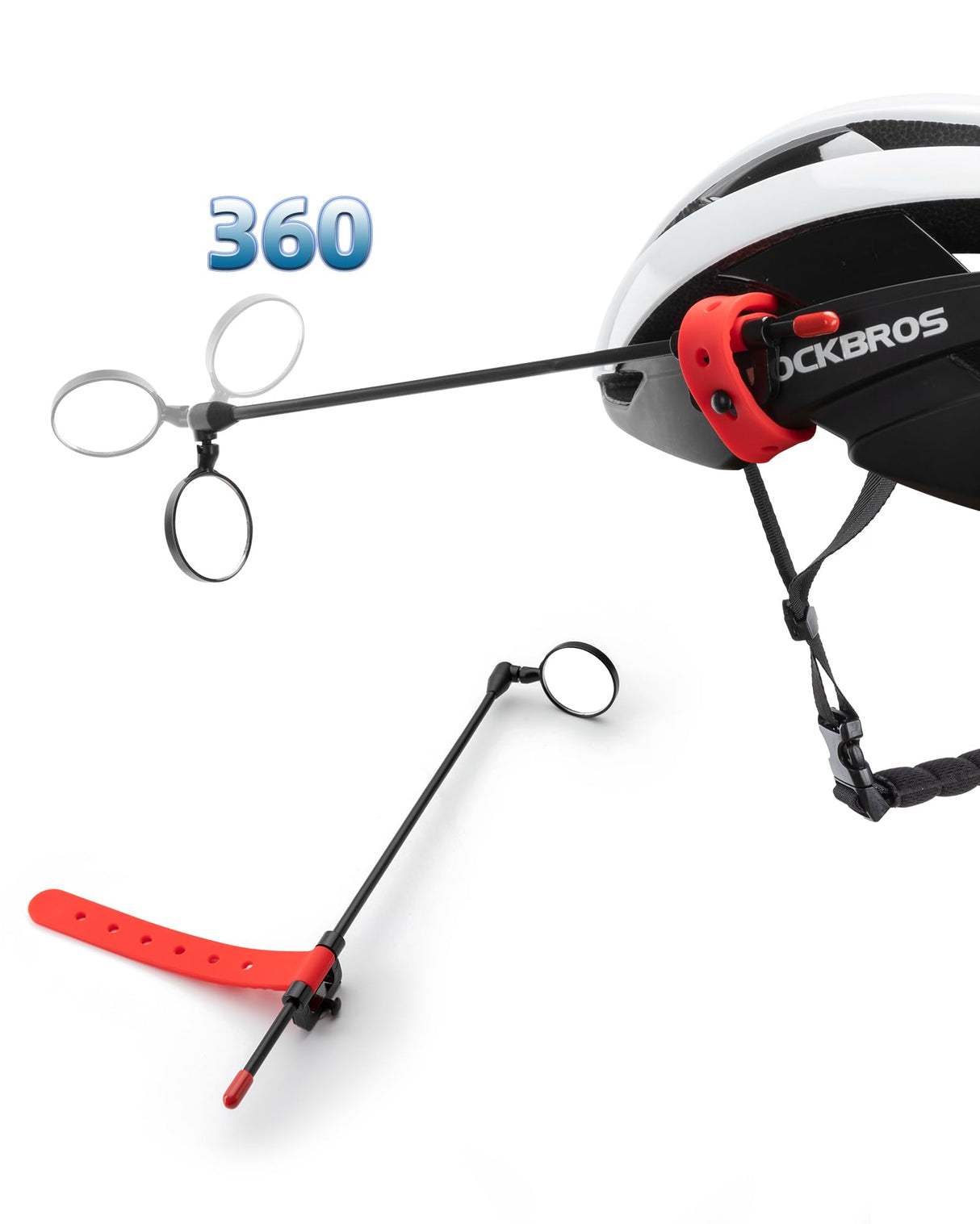ROCKBROS Bike Helmet Mirror Detachable Fixing Way ycling Mirror