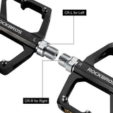 ROCKBROS MTB Reflective Aluminum Pedals 9/16" Sealed Bearing Lightweight
