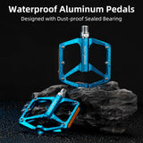 ROCKBROS MTB Reflective Aluminum Pedals 9/16" Sealed Bearing Lightweight