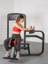 Elite Selectorized Rotary Torso - Muscle D Fitness - Commercial - Adjustable Seat - Pin Selectorized Stack - Oblique Trainer