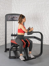 Elite Selectorized Rotary Torso - Muscle D Fitness - Commercial - Adjustable Seat - Pin Selectorized Stack - Oblique Trainer