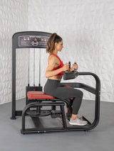 Elite Selectorized Rotary Torso - Muscle D Fitness - Commercial - Adjustable Seat - Pin Selectorized Stack - Oblique Trainer