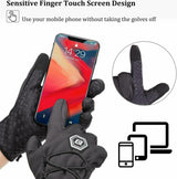 ROCKBROS Cycling Bike Gloves Winter Warm Mittens Touch Screen Windproof Waterproof