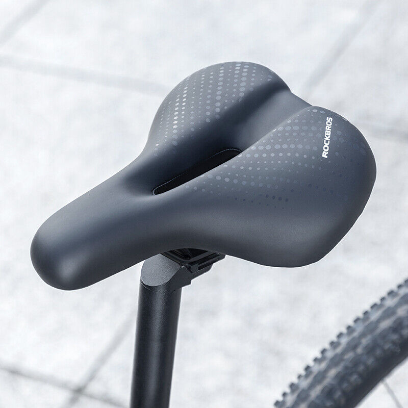 ROCKBROS MTB Road Cycling Seat Saddle with Rear light Shock AbsorptionGel Bike Comfort Cushion
