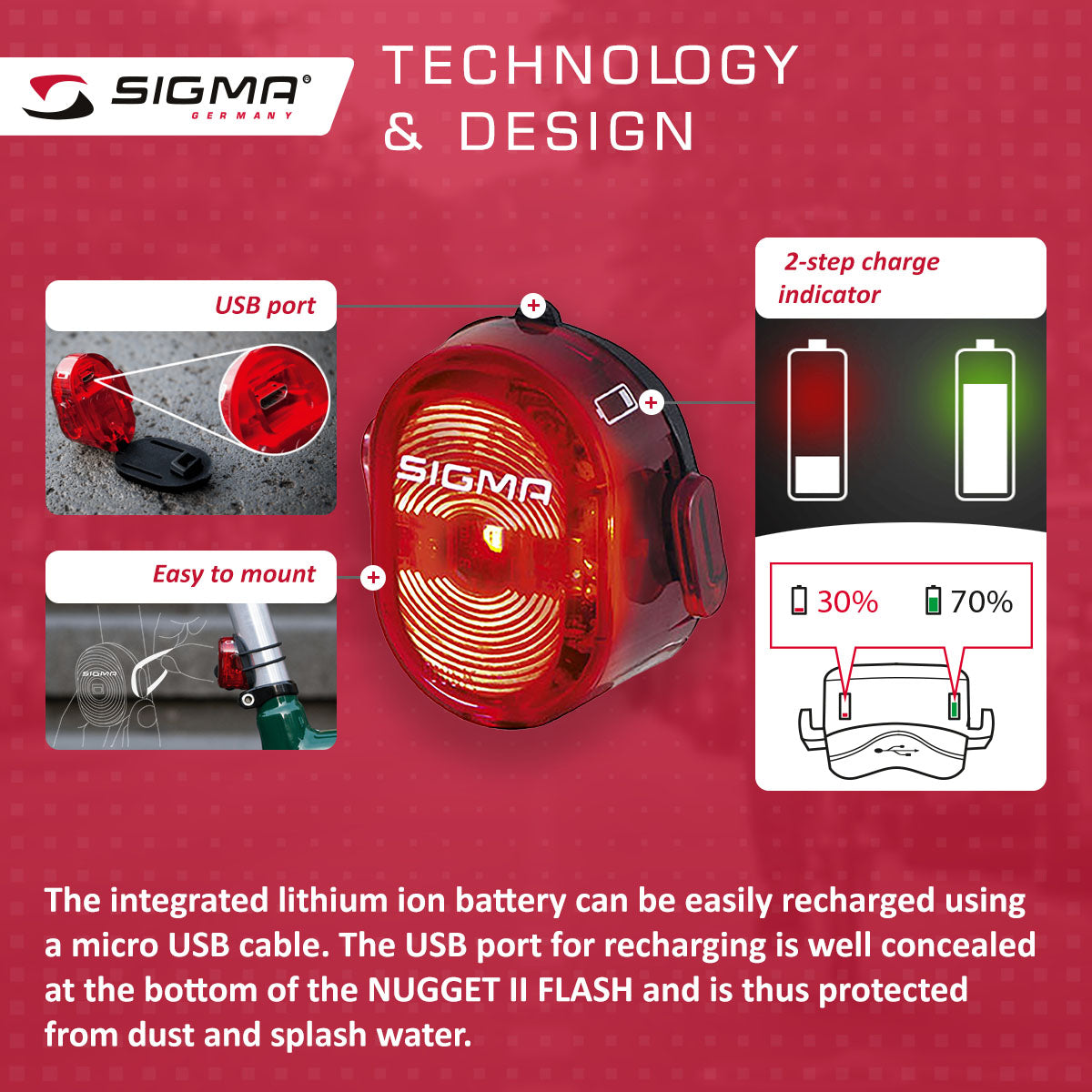 SIGMA Light - NUGGET II or Nugget II Flash, Taillight
