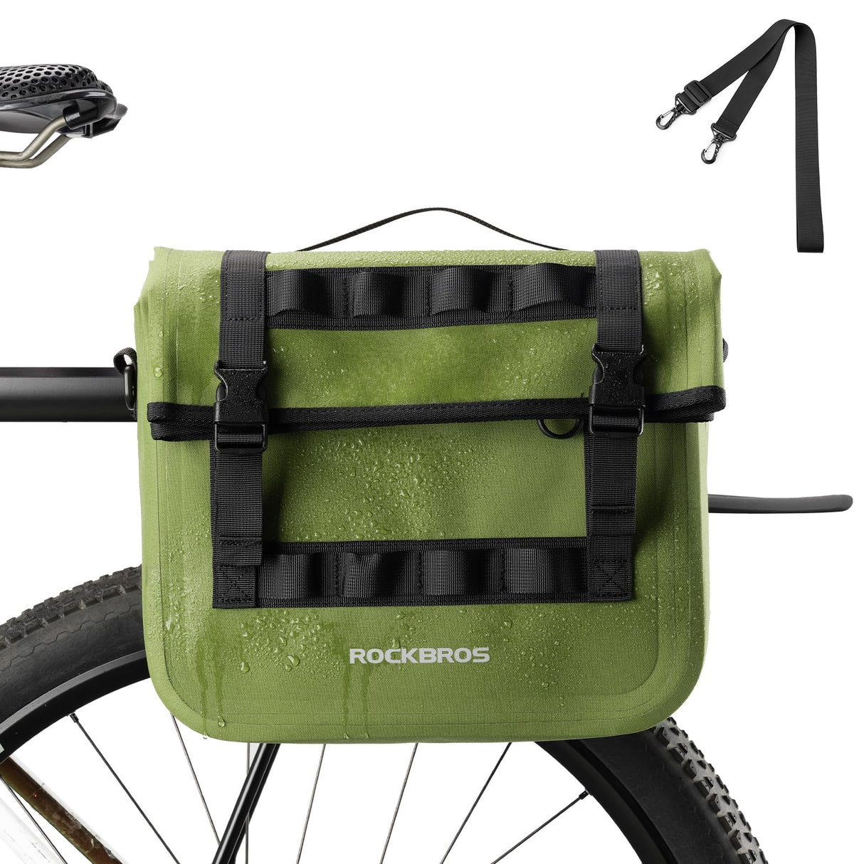 Bike Panniers 15L Waterproof Bike Rack Bag for Cycling Commuting
