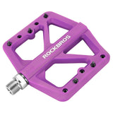 ROCKBROS Mountain Bike Pedals Lightweight Nylon DU Bearing 9/16" MTB Flat Bike Pedals