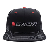 SYNDYT Black Mesh Flat Bill Snapback Hat