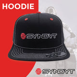 SYNDYT Black Mesh Flat Bill Snapback Hat