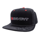 SYNDYT Black Mesh Flat Bill Snapback Hat